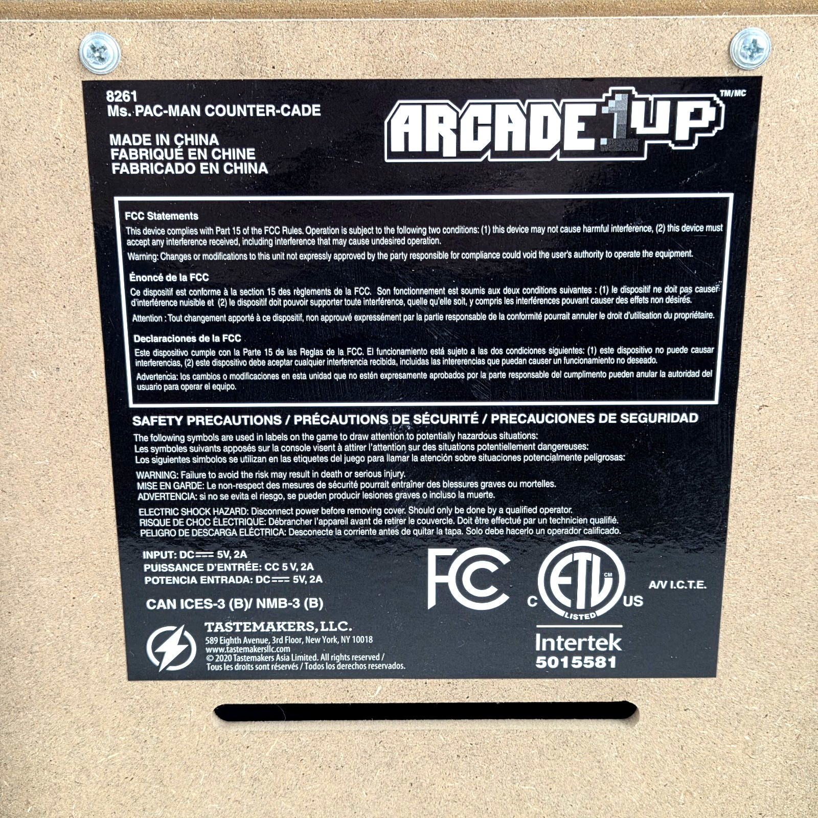 Arcade 1 Up Ms Pacman Dig Dug II Galaga Pacman Plus 8261 Countercade 4 in 1
