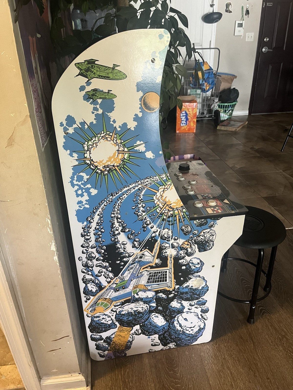 Arcade1Up Asteroids Deluxe Stand-Up Video Arcade Machine Cabinet (Reproduction)