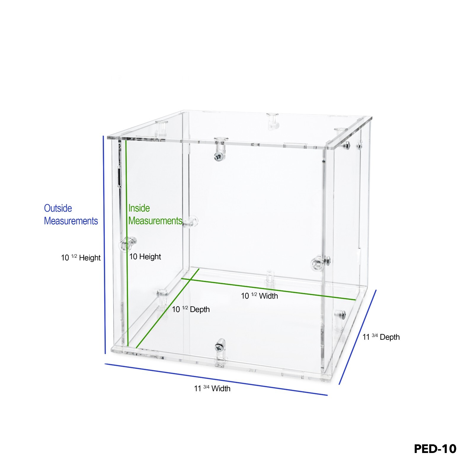 Clear Choice 6-Sided Acrylic Box – Easy to Assemble, for Displaying Collectibles