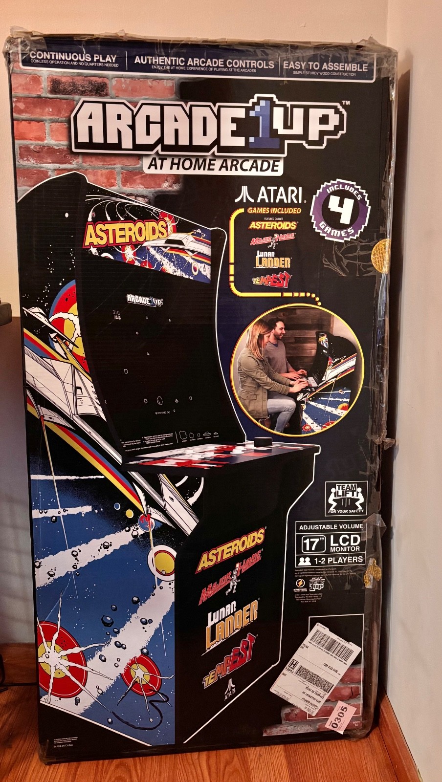 Arcade1Up Asteroids 4-in-1 Arcade Cabinet NEW in Box