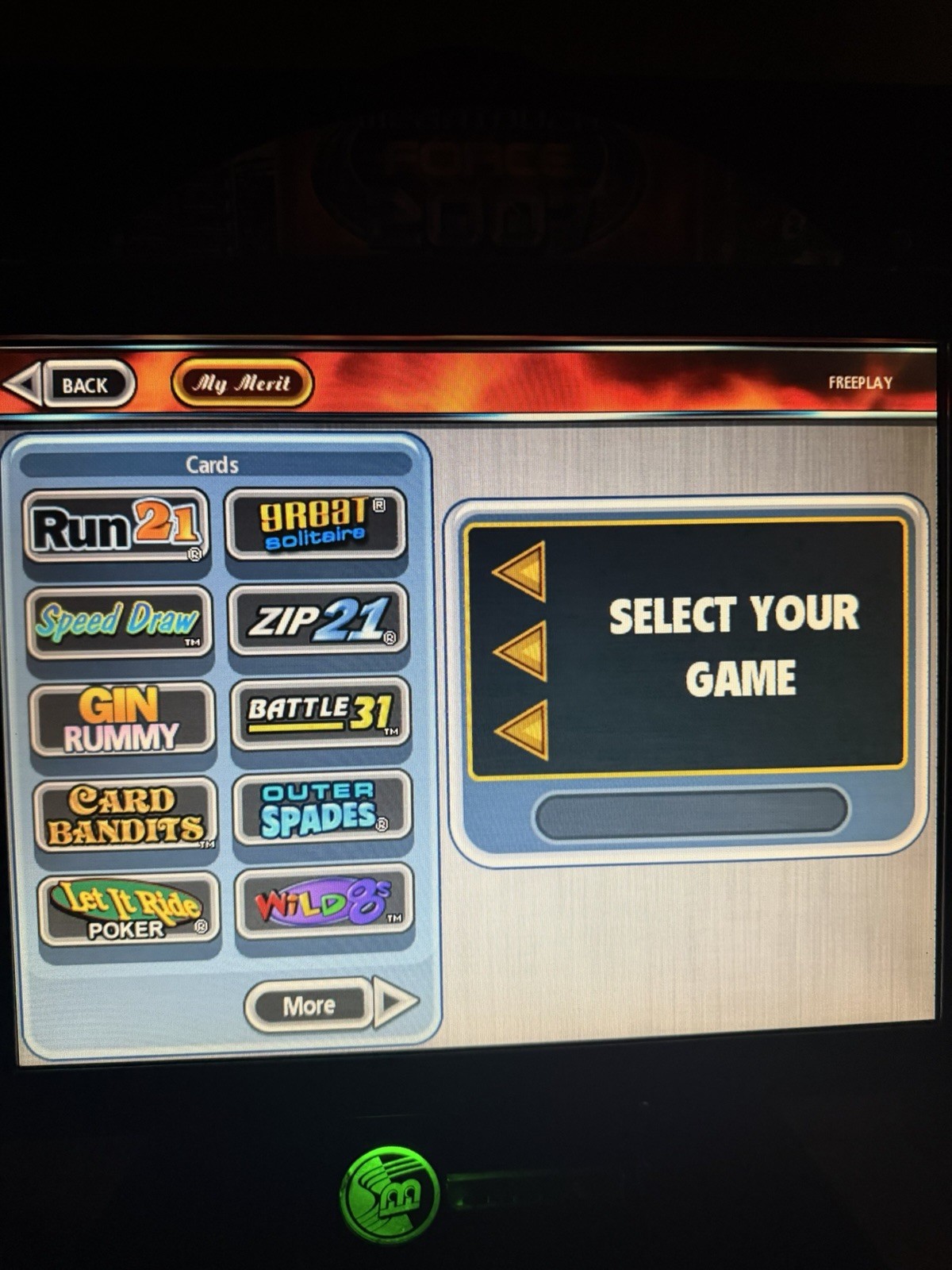 2007.5 Merit Megatouch Force Evo Countertop Touchscreen Arcade Game Machine