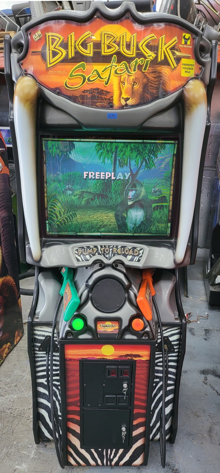 BIG BUCK HUNTER Pro SAFARI Full Size Arcade Shooting Game – WORKING GREAT! (S4)
