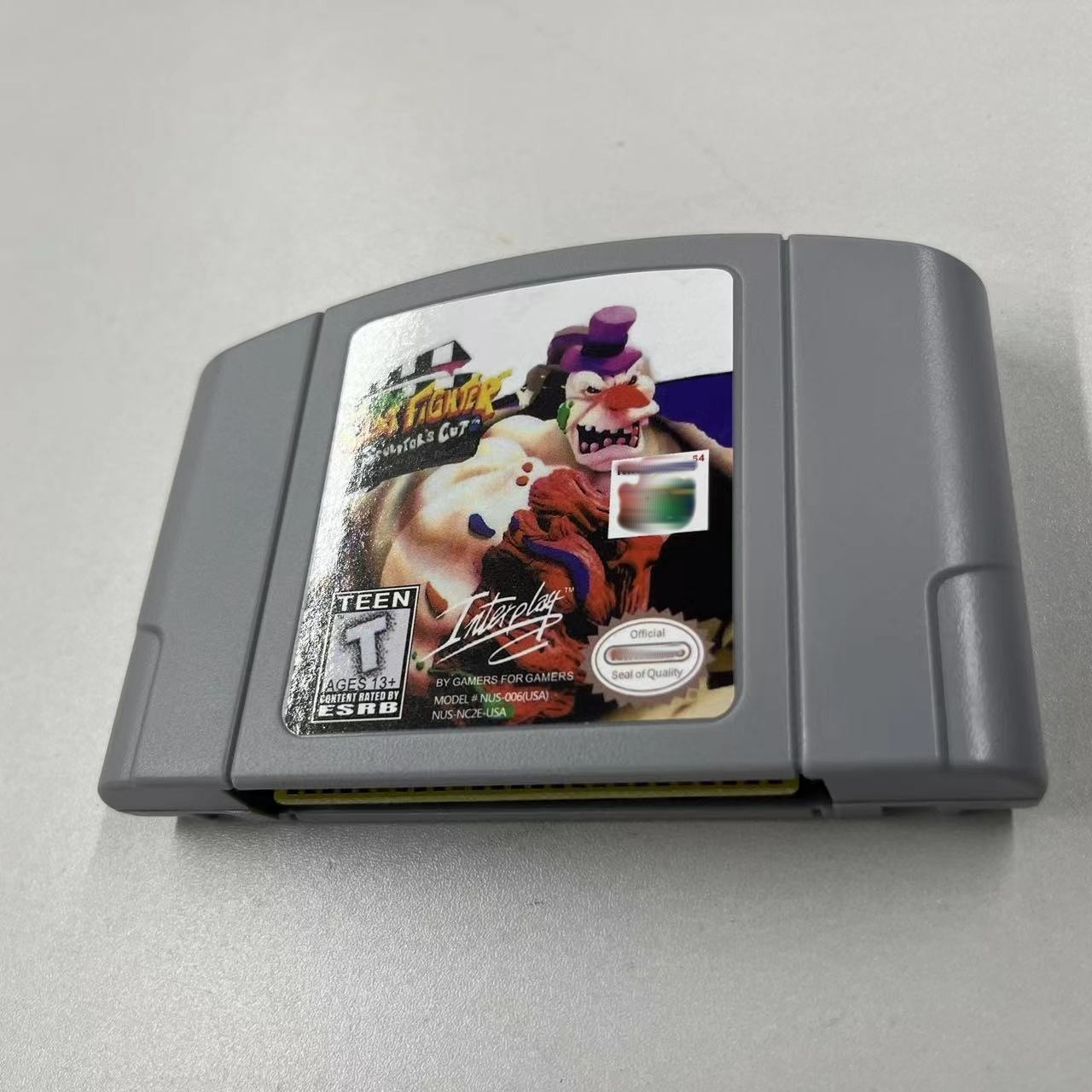Clay Fighter -sculptors Cut Game Cart NTSC-U USA Retro Rare Fighting Game Card