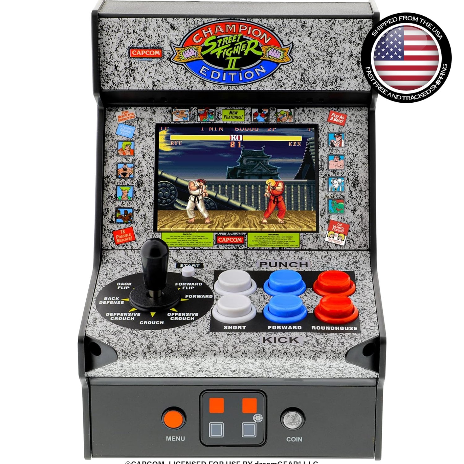Street Fighter II Champion Edition Mini Arcade Machine – Retro Gaming Experience