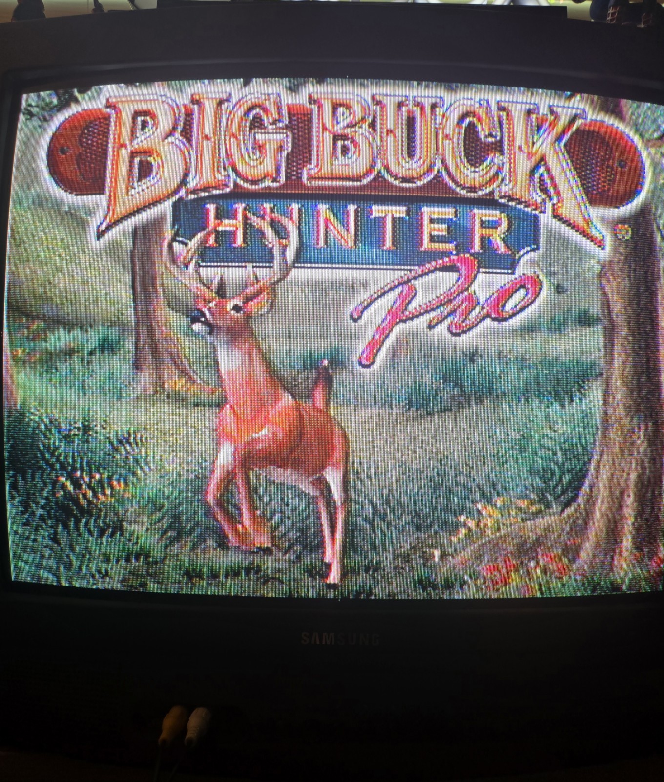 Big Buck Hunter Pro Plug & Play TV Arcade Game Green & Orange Gun NO SENSOR