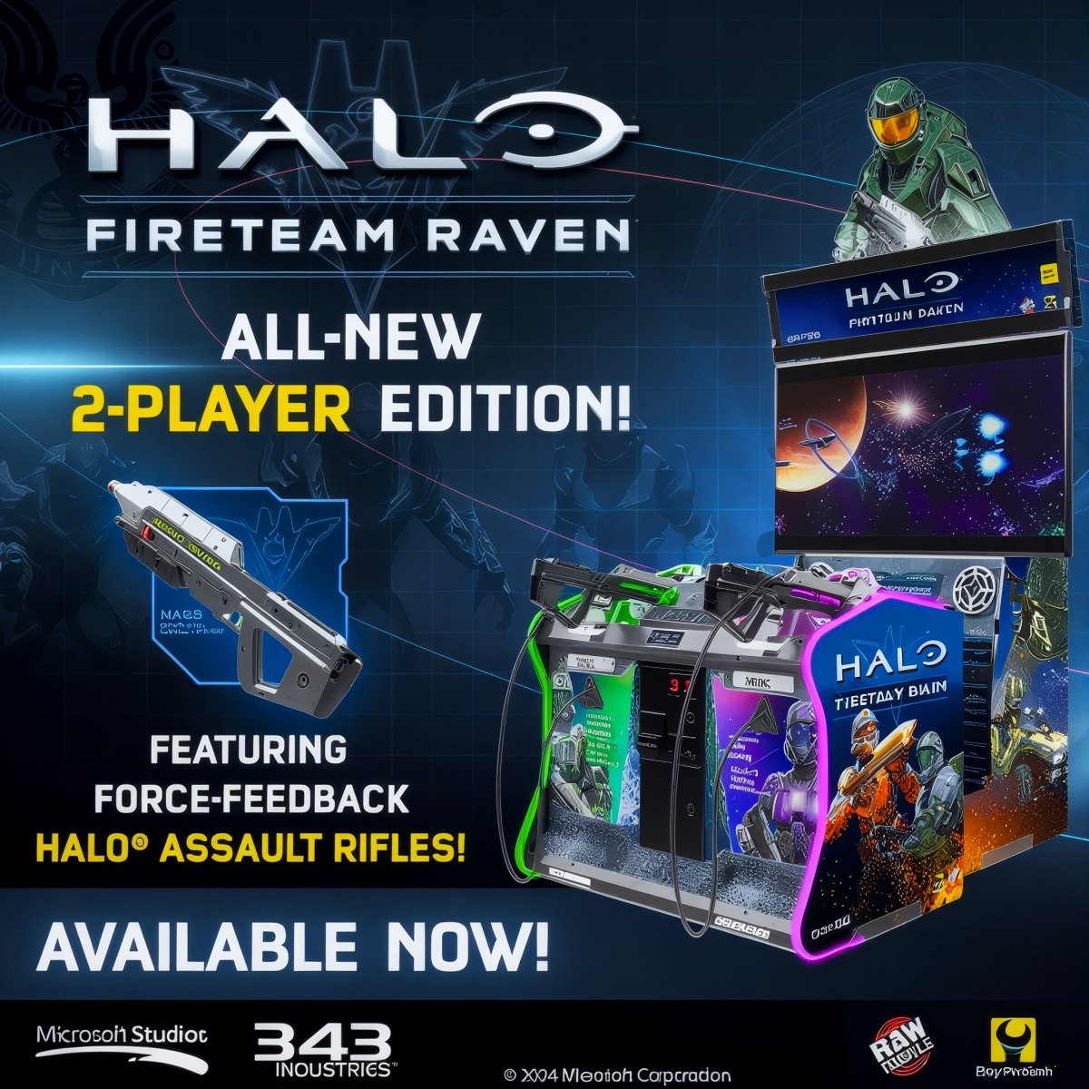 Halo: Fireteam Raven 2 Player Tethered Arcade Gun Game