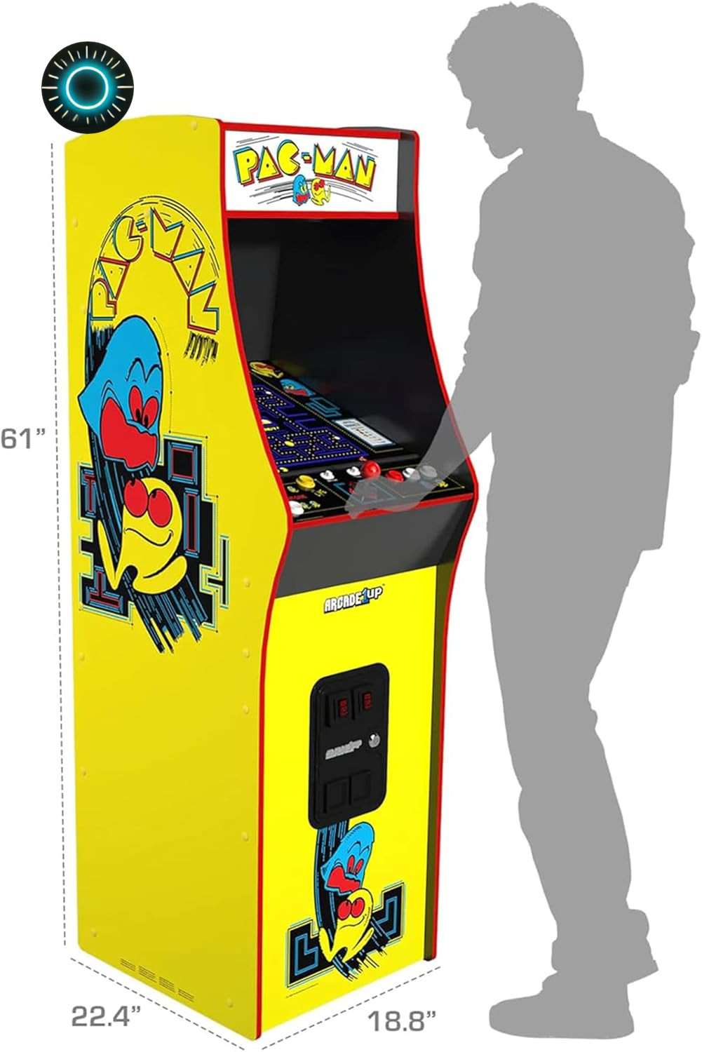 Pac-Man Deluxe Arcade Machine for Home – 5 Feet Tall – 14 Classic Games NEW