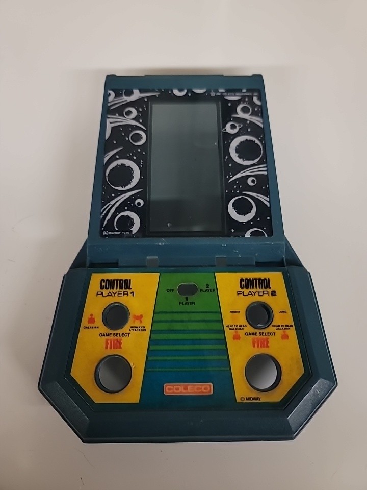 1981 Vintage Galaxian Tabletop Electronic Arcade Game by Coleco front panel