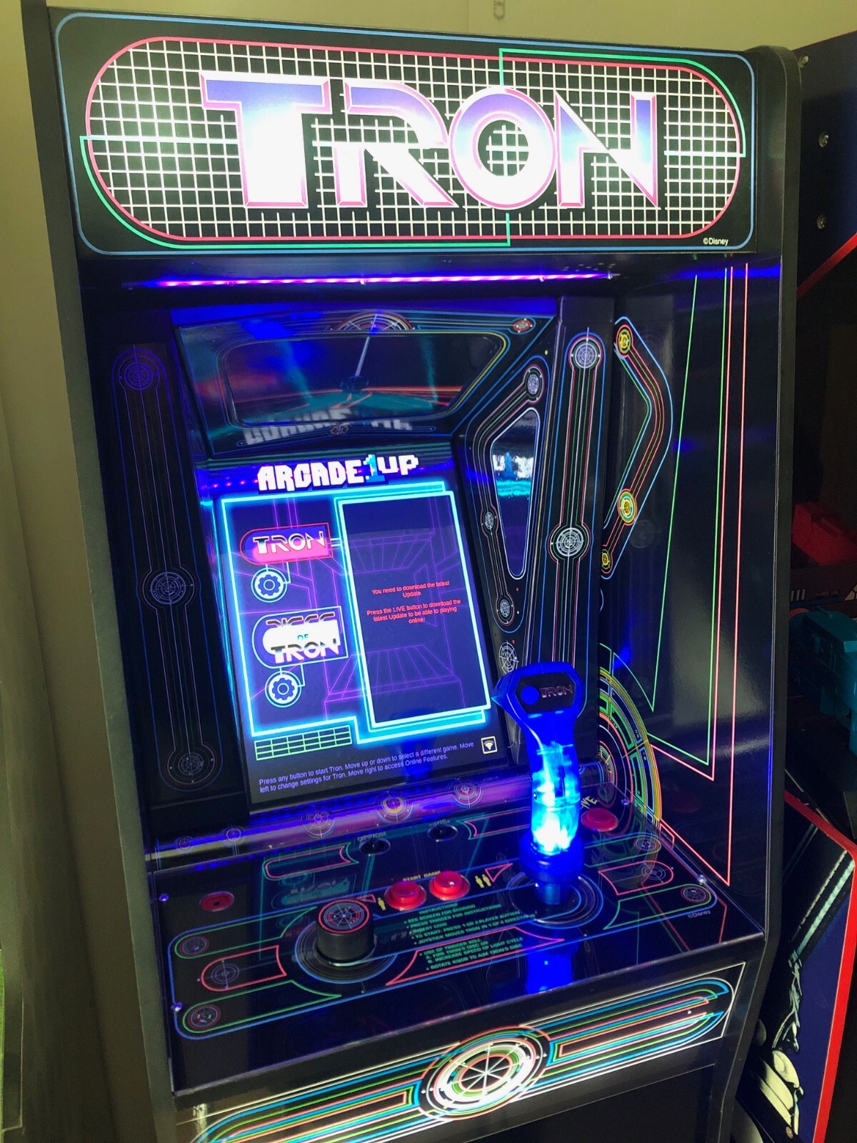 Arcade1up Tron Bezel parts. 3pc vacuum formed. Trimmed with stickers.