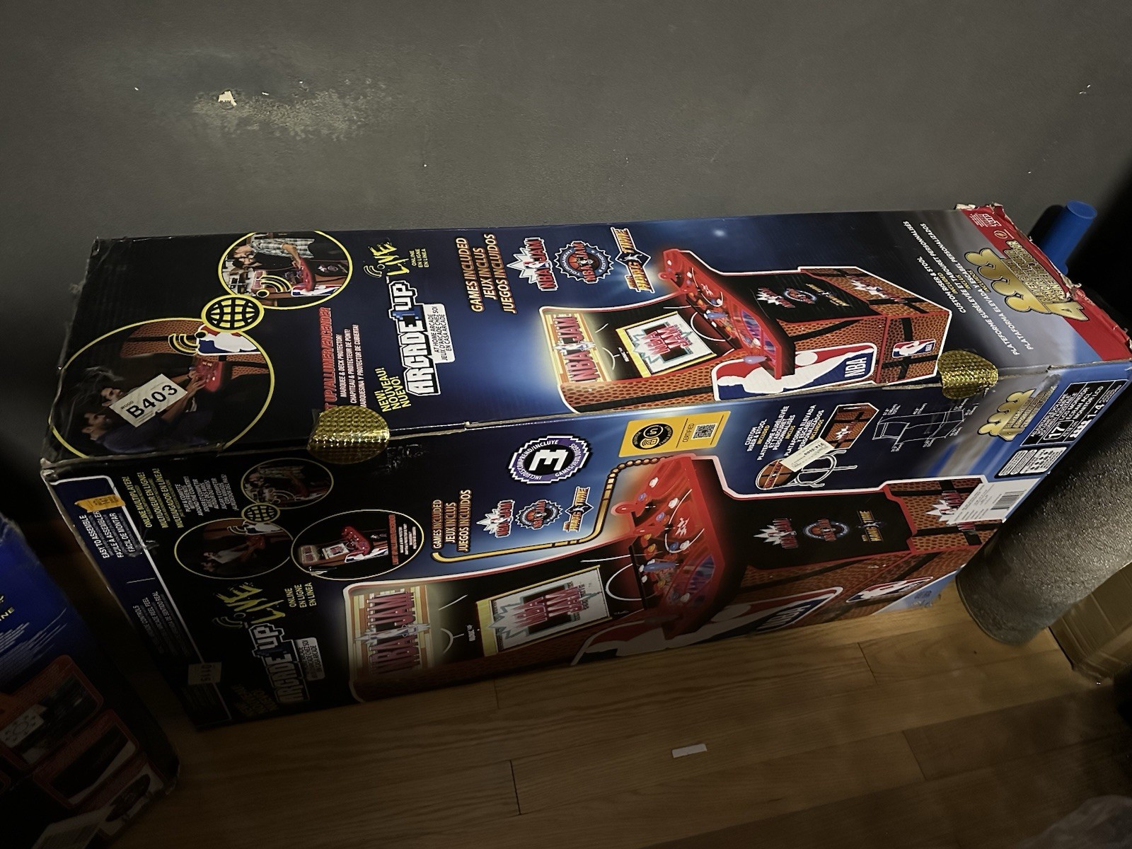 Arcade1Up NBA Jam 4-Player With Riser And Stool.