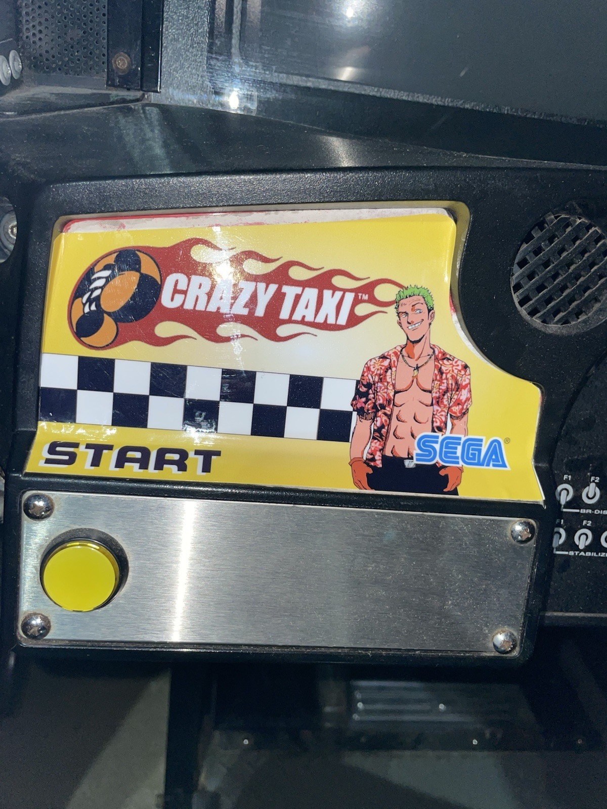 Crazy Taxi Arcade Start Decal Sticker – Naomi