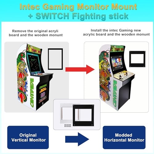 Switch Fighting Stick for Arcade1Up Cabinet, Play Your Switch Arcade Stick on