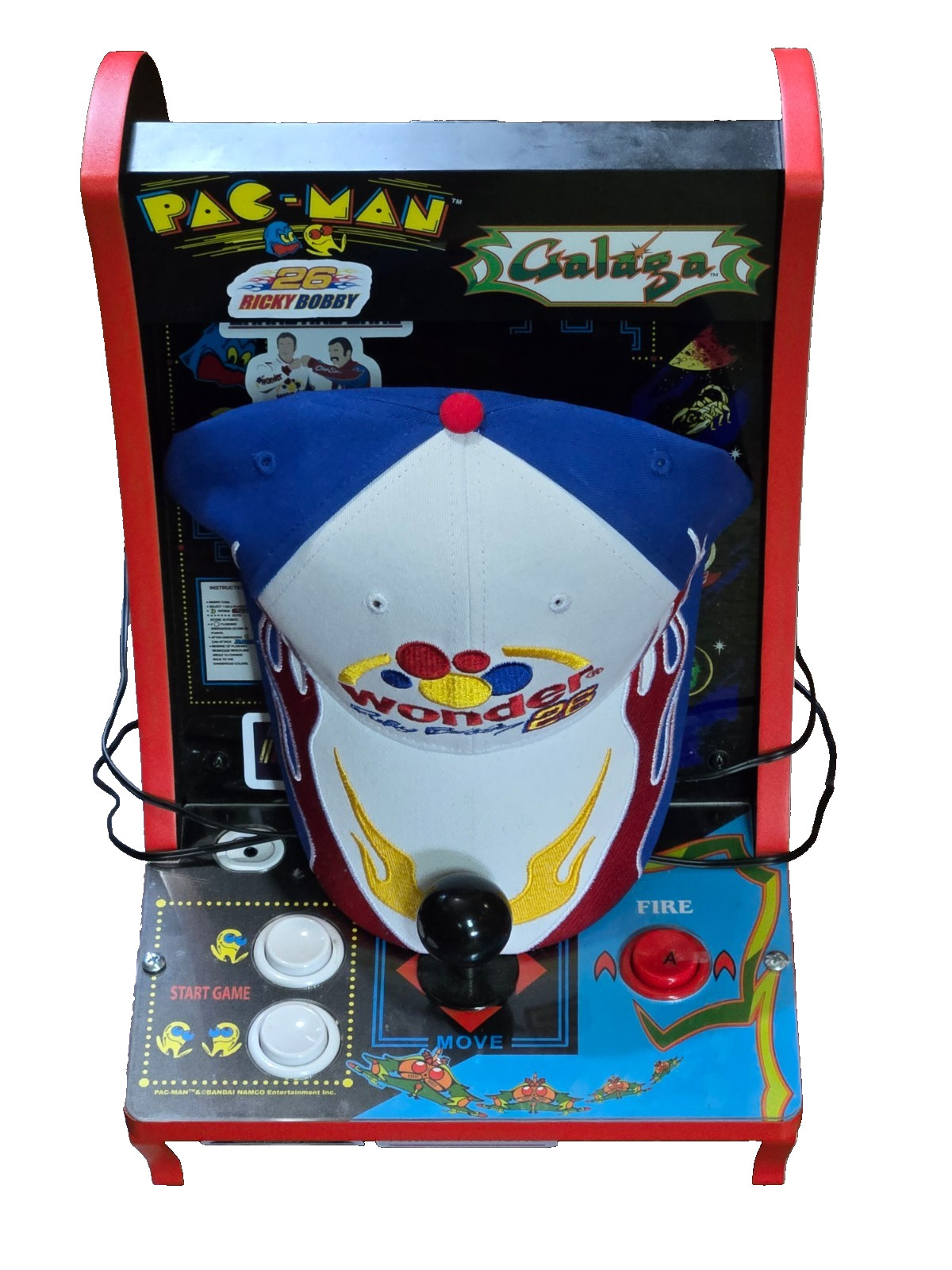 Ricky Bobby Arcade Game & Hat + Custom Stickers Talladega Nights Movie Lot
