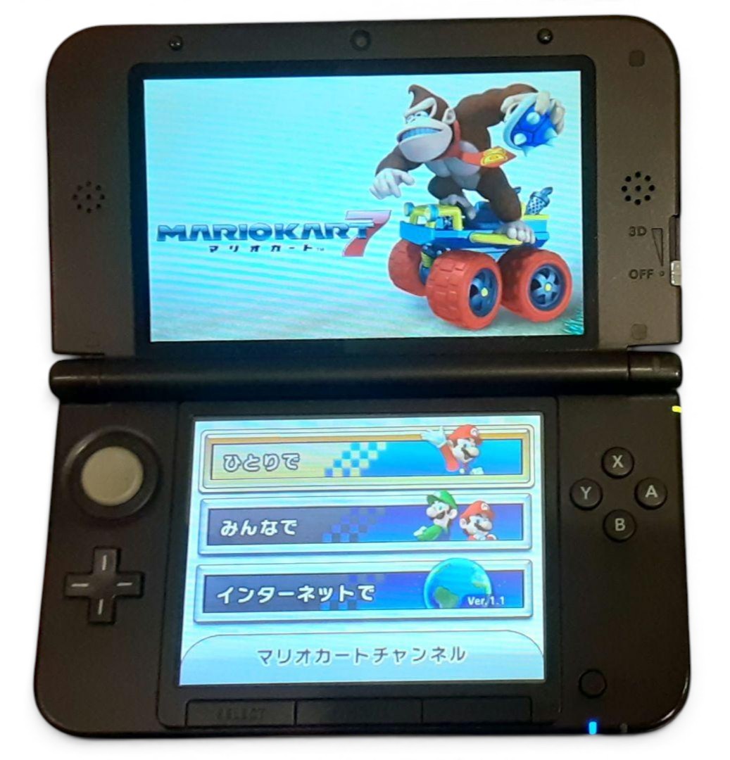Nintendo 3DS LL XL Mario Silver NTT Limited 100 System Mario Kart 7 Tested FAST