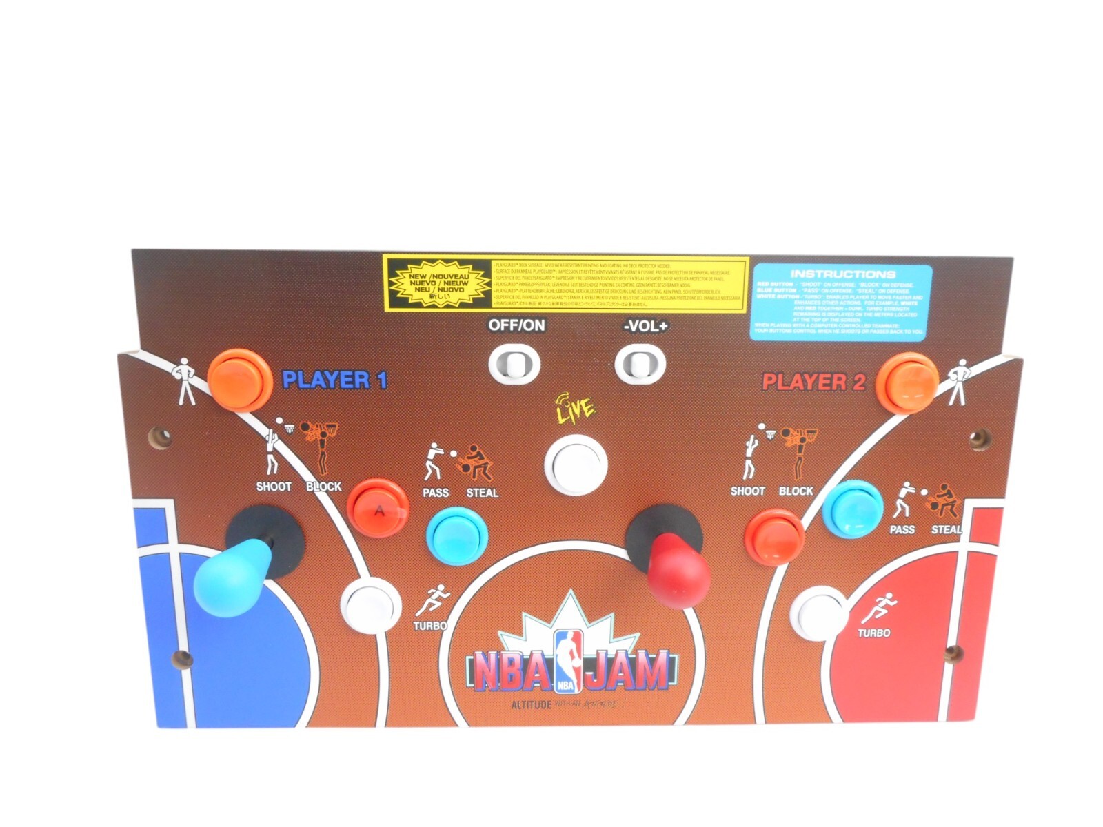 Arcade1Up NBA Jam 2-Player Deluxe Arcade Machine – Control Panel ONLY – NEW