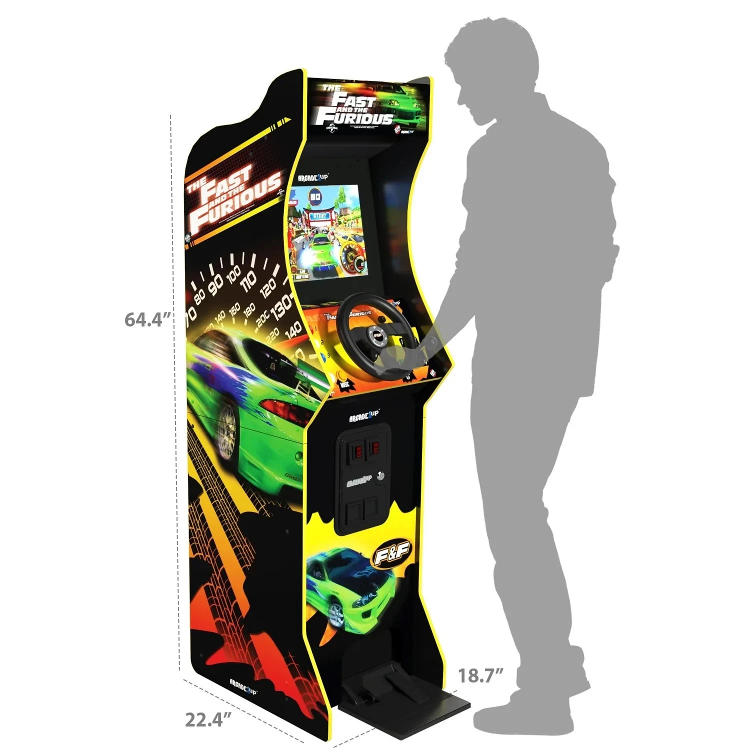 2 Classic games, and 17-inch LCD screen Fast & The Furious Deluxe Arcade Game