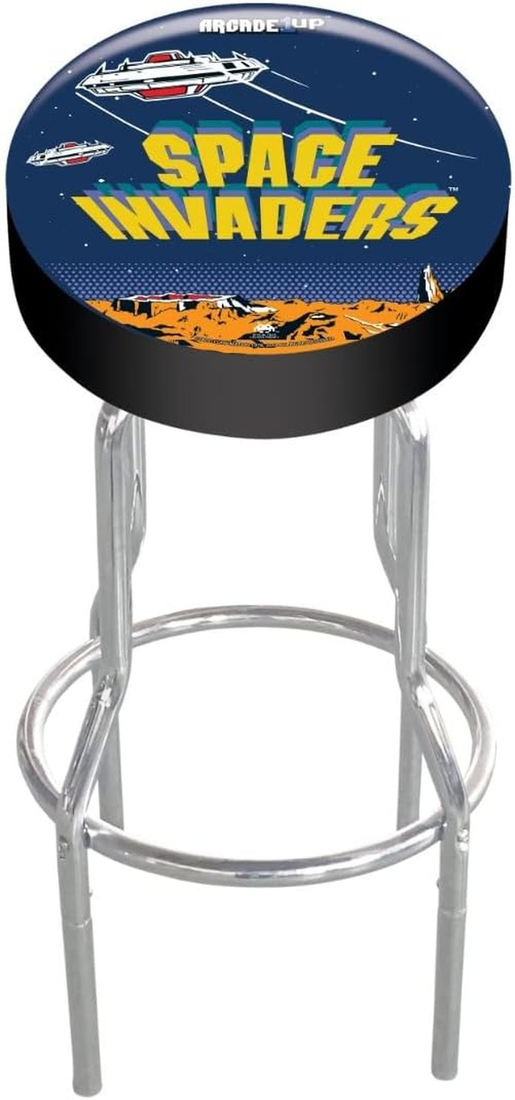 ARCADE1UP Stool Adjustable Height 21.5 Inches to 29.5 Inches (Space Invaders)