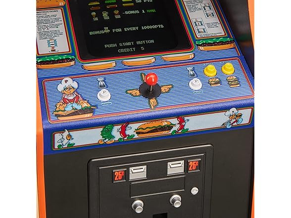 Burger Time Quarter Arcades 1/4 Scale Wooden Replica (New In Box) Original ROM