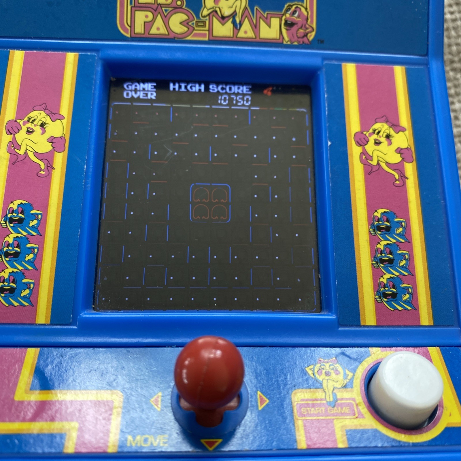 Ms.Pac-man Handheld Retro Mini Arcade Game 2018 Bandai Namco Basic Fun #09614
