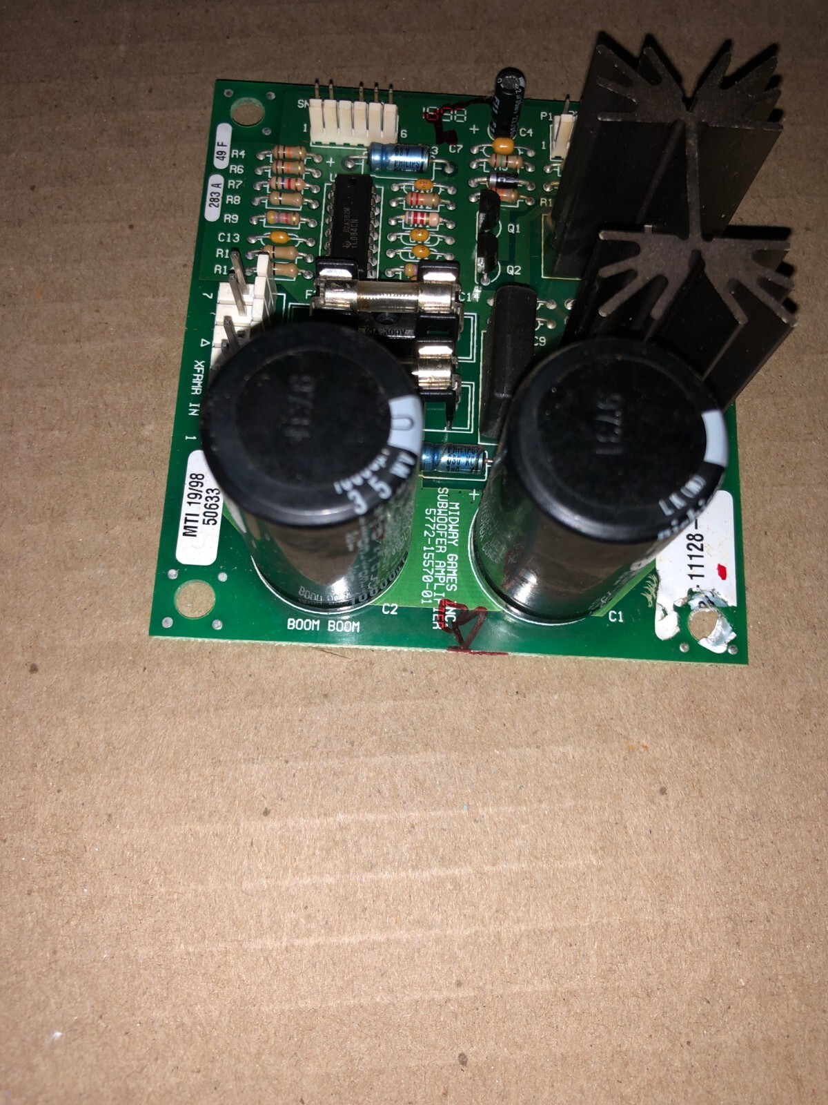 CALIFORNIA SPEED SUBWOOFER “BOOM BOOM” PCB MIDWAY 5772-15570-01 ARCADE