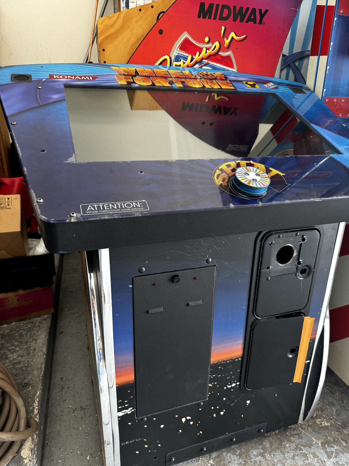 Wheel of Fortune Raw Thrills Arcade Redemption Machine All Parts working