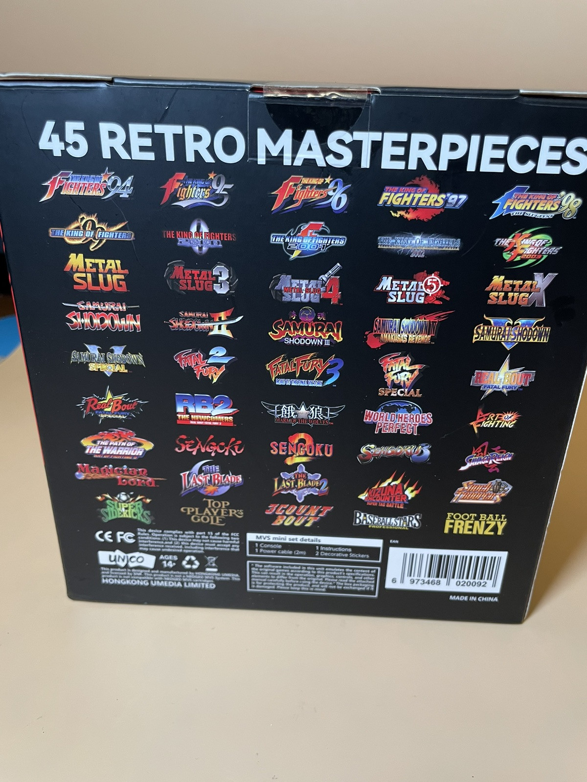 Arcade mini machine pre loaded SNK Neo geo games 45