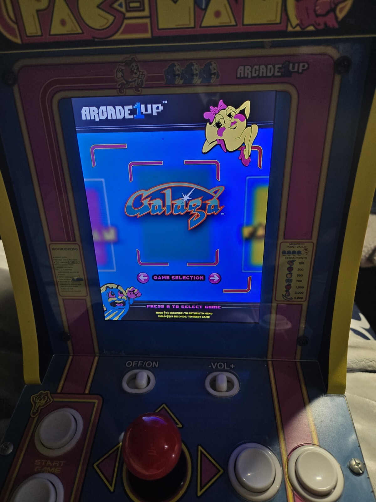 Arcade 1up 8296 Ms Pac-Man & PAC-Man plus,galaga Tabletop Arcade GameSystem 16″