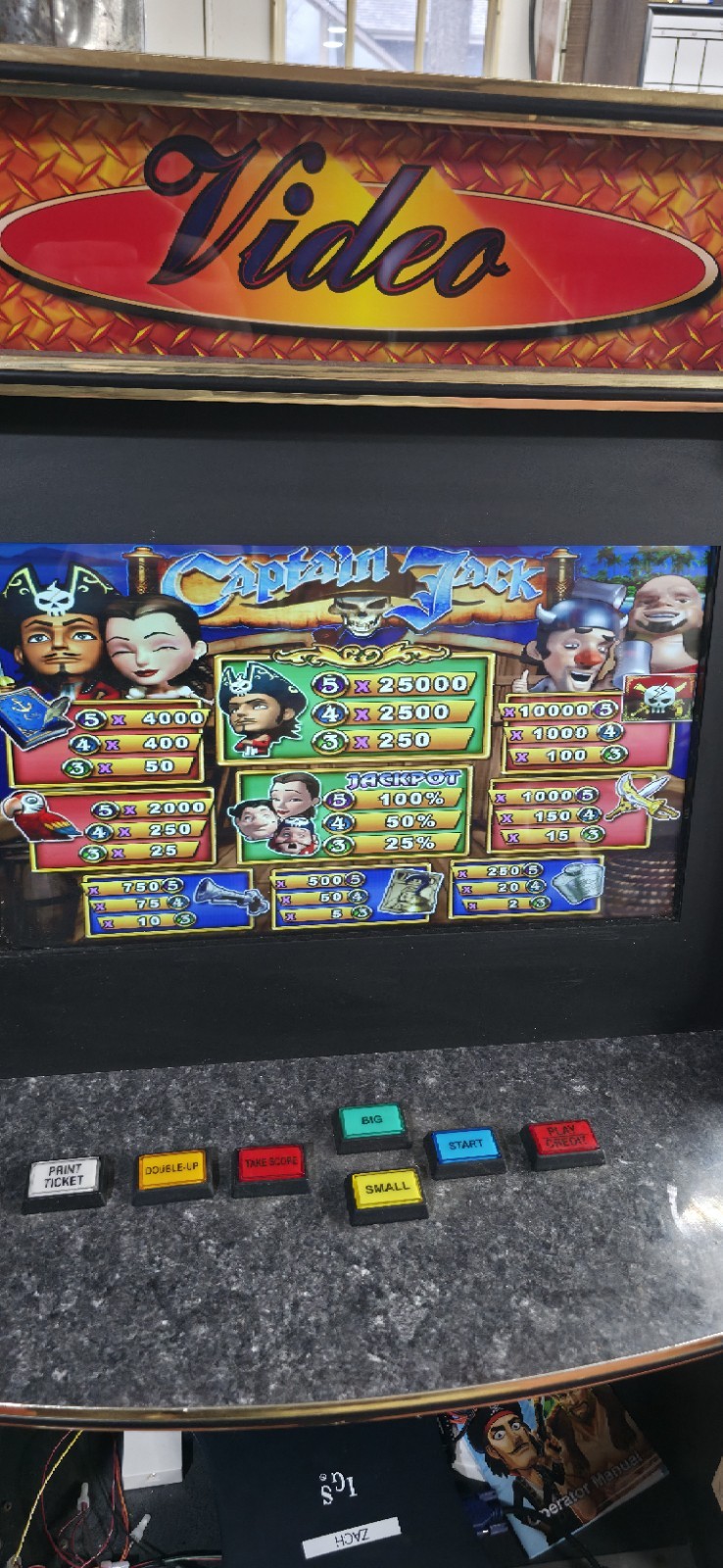 IGS Captain Jack Arcade games (game board only)