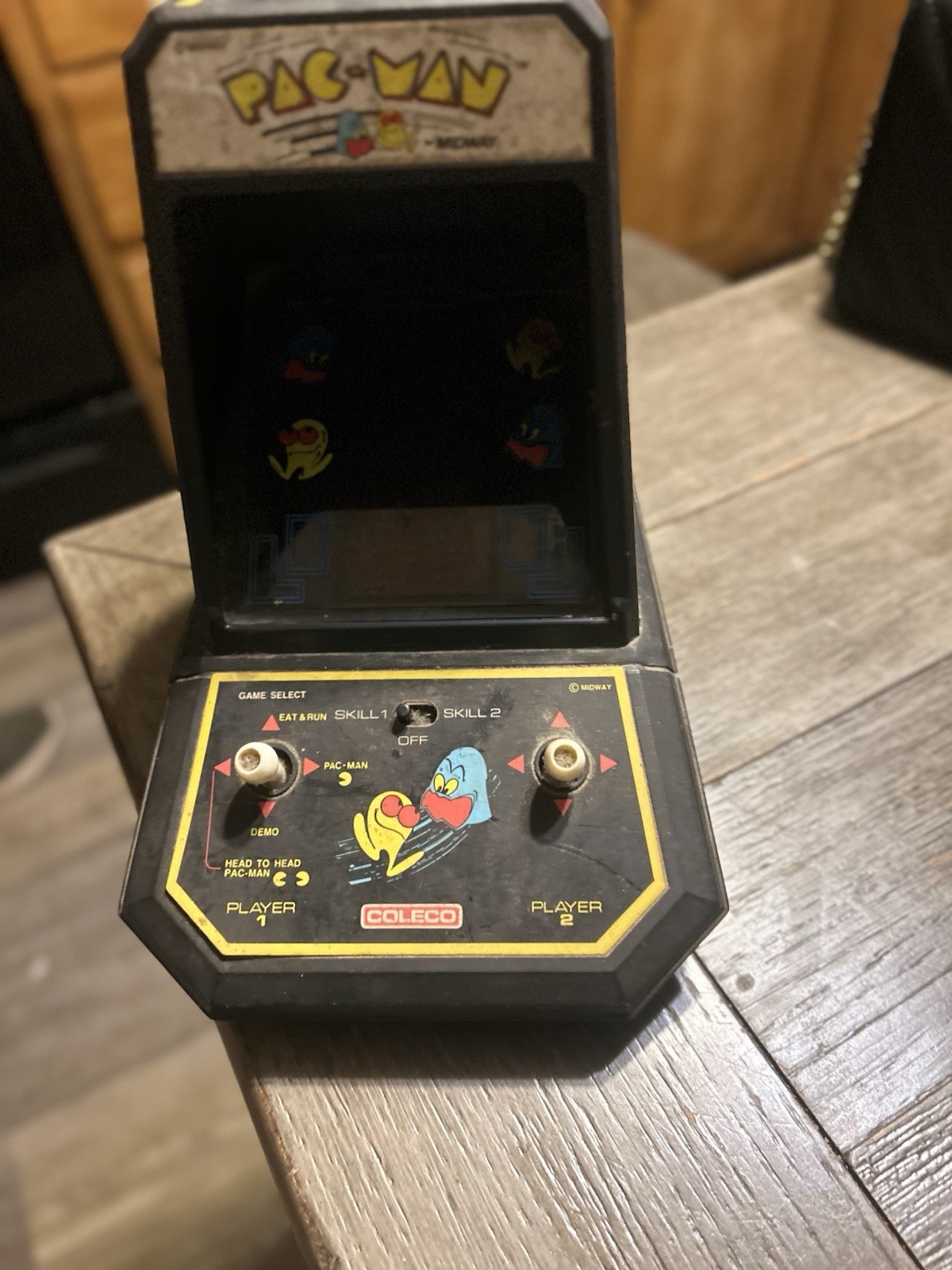 Vintage Coleco PAC-Man Tabletop Mini Arcade Game WORKS