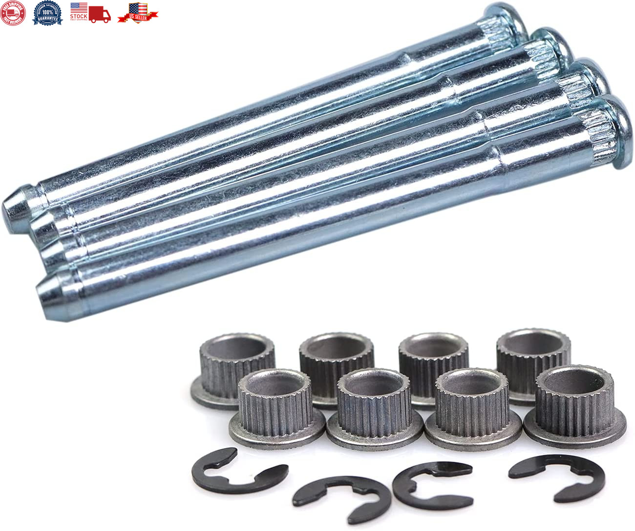 Door Hinge Pin and Bushing Repair Kits Compatible with 1988 – 2002 Ch