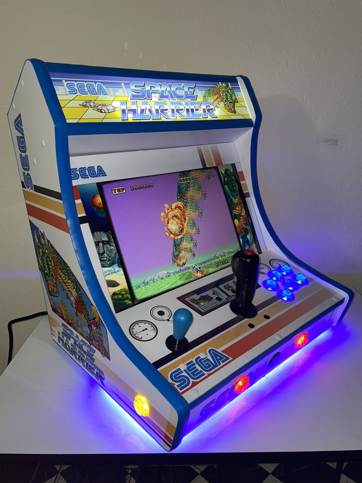 Sega Space Harrier Multicade Tabletop Bartop Arcade Cabinet Raspberry pi 4