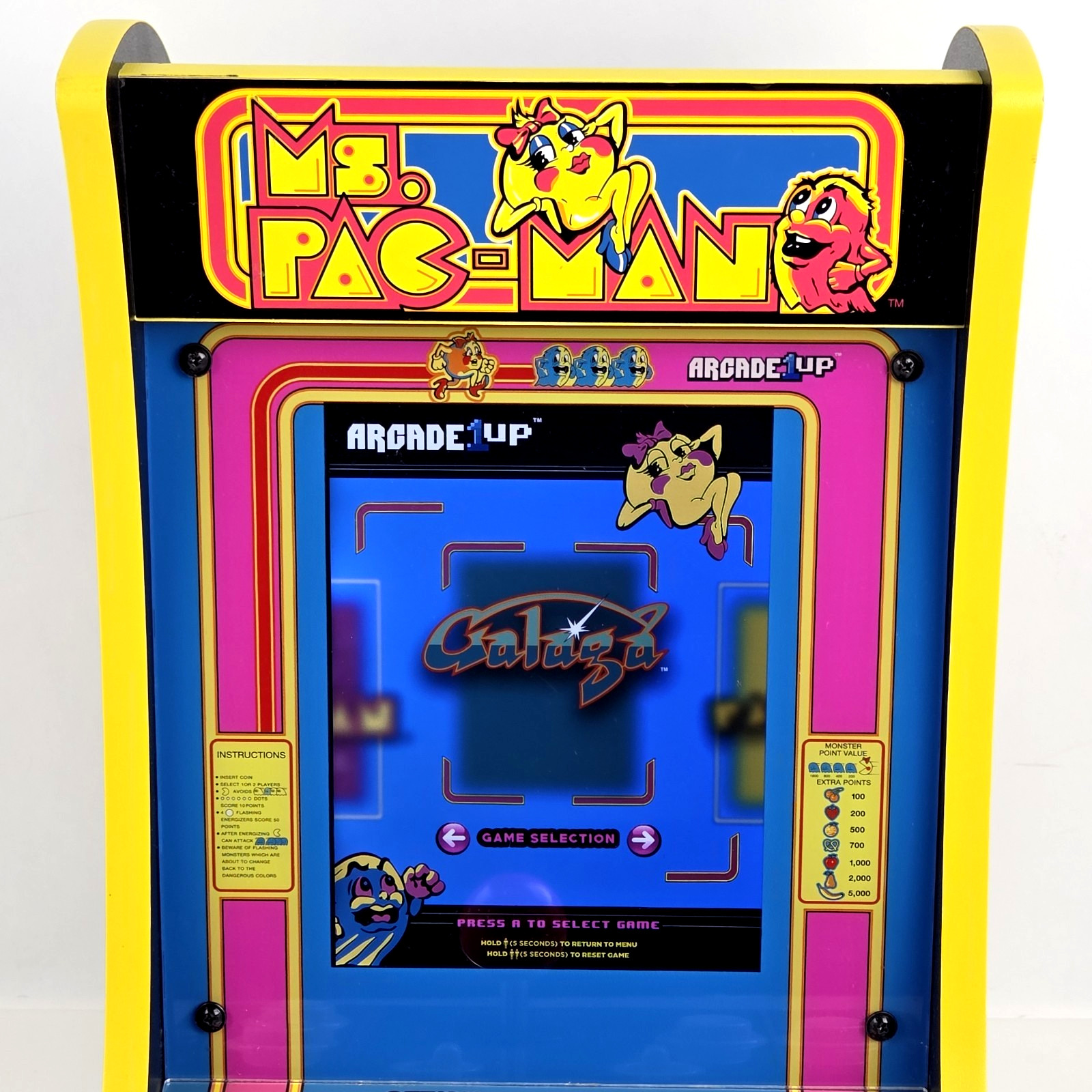 Arcade 1 Up Ms Pacman Dig Dug II Galaga Pacman Plus 8261 Countercade 4 in 1