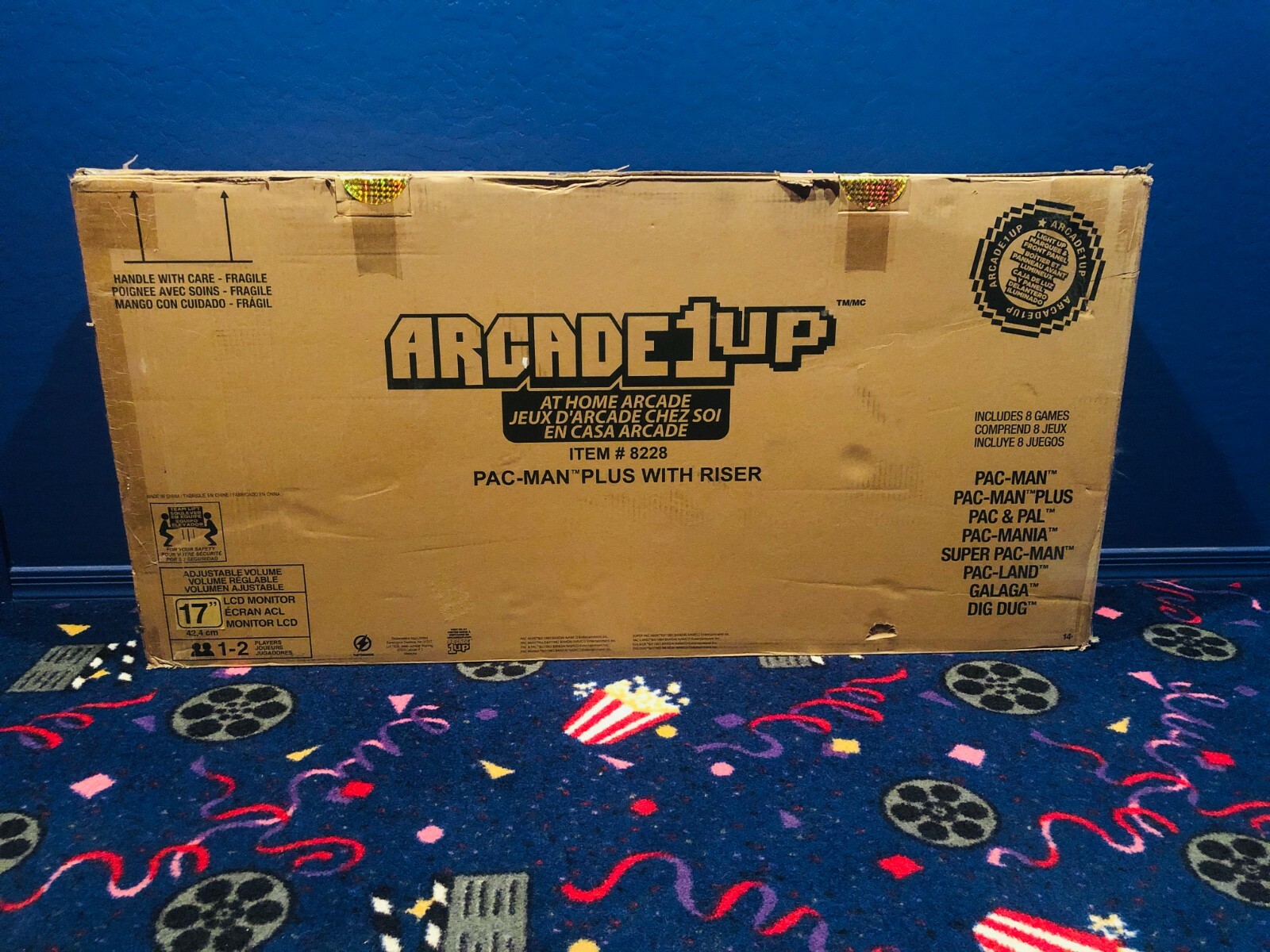 NEW Arcade1Up 8 in 1 Pac-Man Plus Arcade Machine + Riser, Galaga Dig Dug & More
