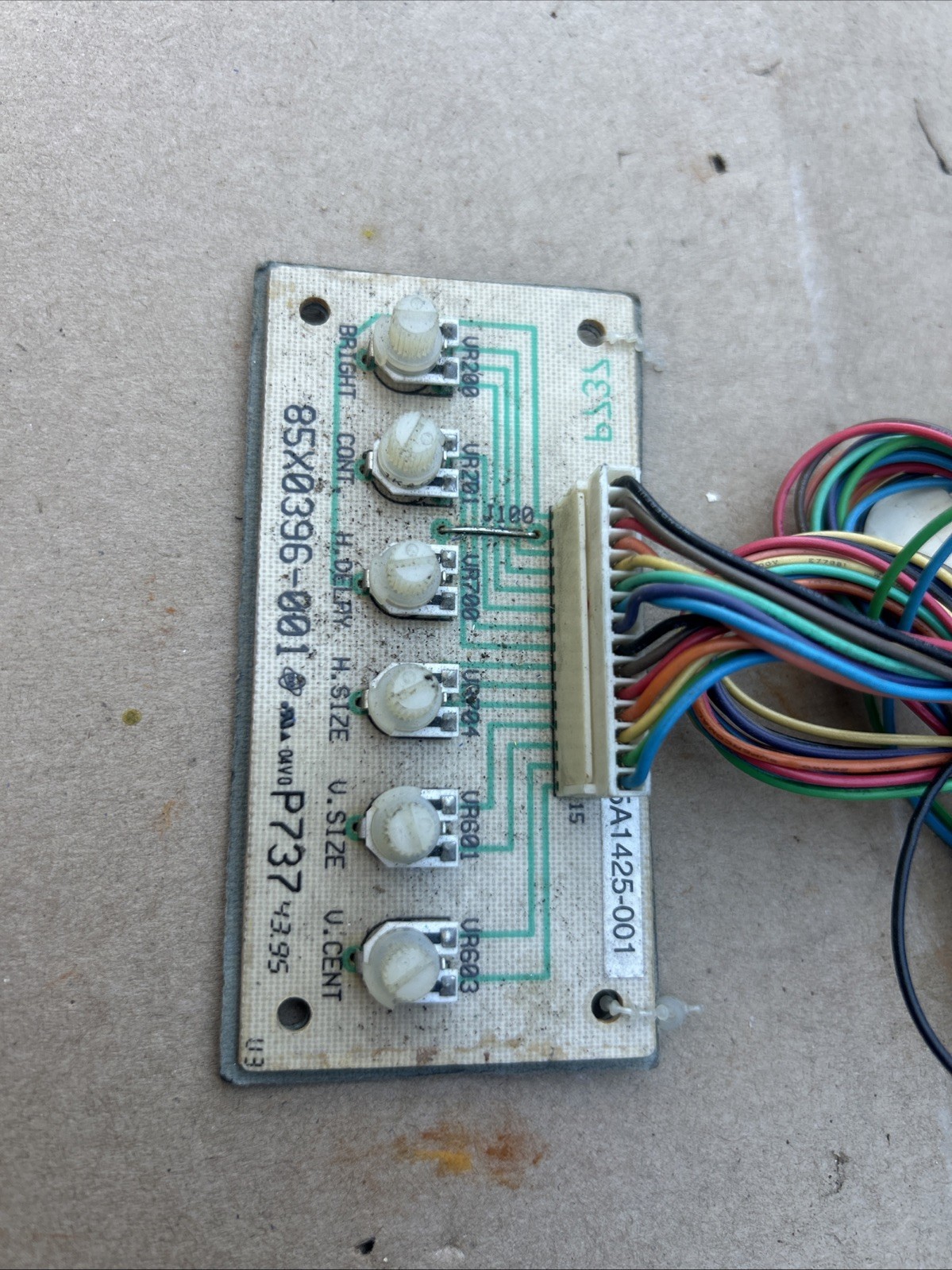 Arcade Monitor Chassis Adjuster Wells Gardner P737 Untested Pcb Game Part OF86