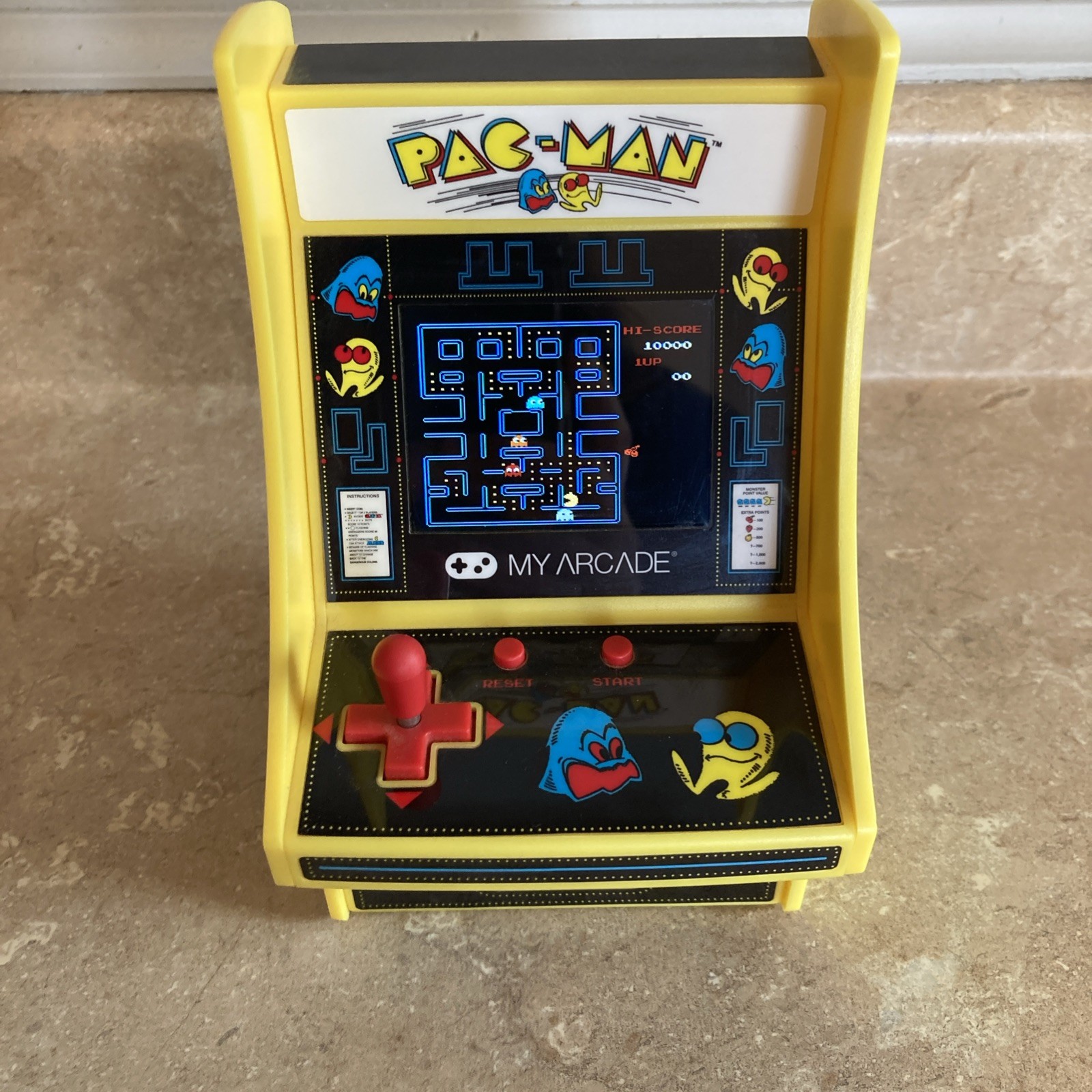 PAC-MAN Bandai Namco My Arcade Table Top Game W/ SOUND Works Great
