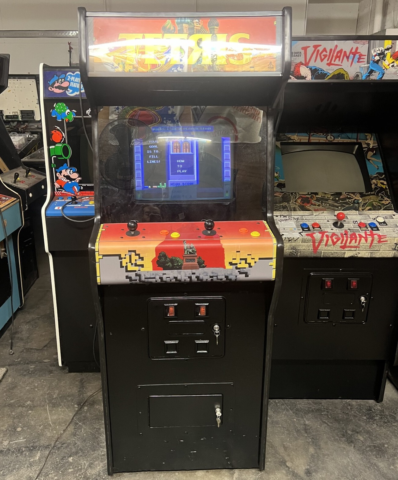 TETRIS ARCADE MACHINE by ATARI 1988 (Great Condition)