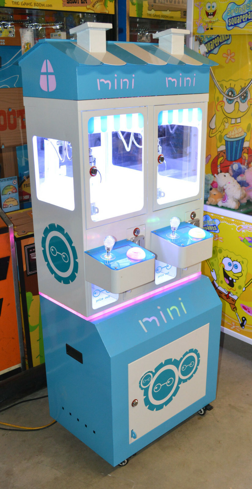 Mini Claw Double Crane Arcade Game Machine NEW Coin Operated Blue & White
