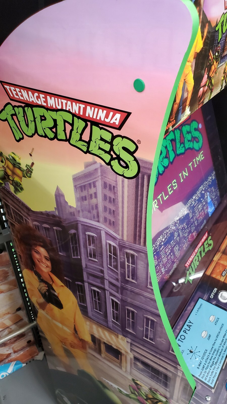 Arcade1up – Ninja Turtles side covers -caps Custom with Riser caps. Green