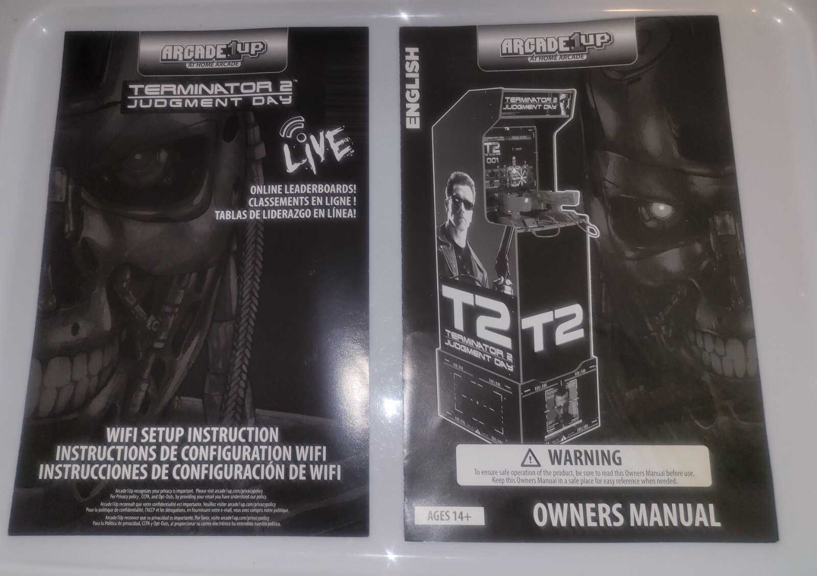 Arcade1Up Terminator 2 Judgement Day-T2 Arcade Game with Light-Up Marque.