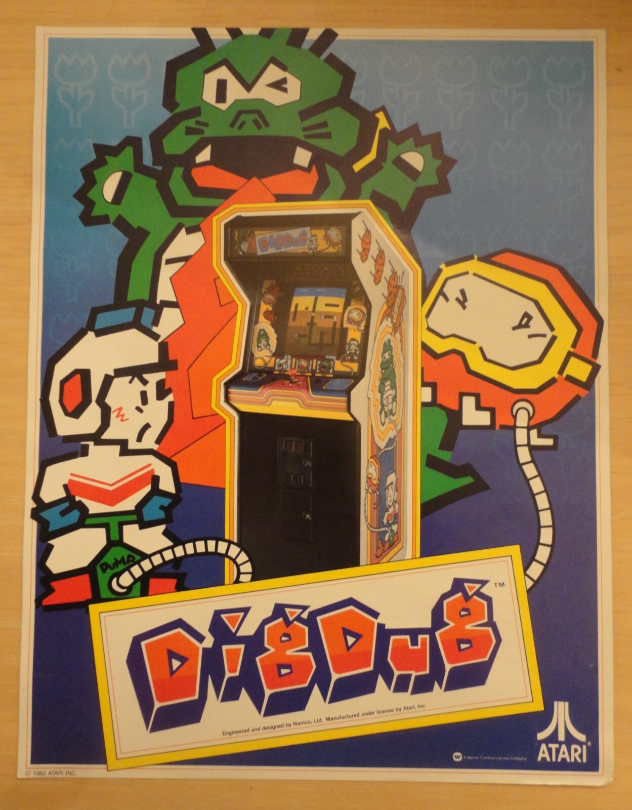 Dig Dug Video Arcade Machine Flyer Original Atari Brochure