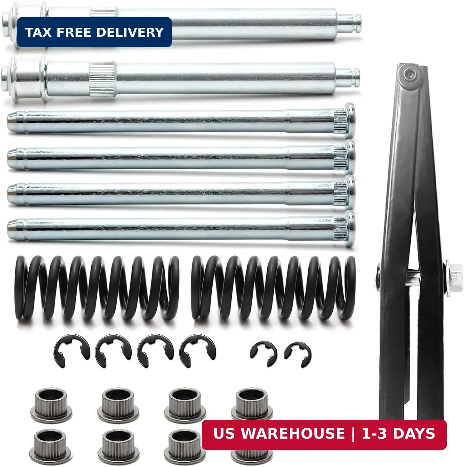 Door Hinge Roller Pin and Bushing Repair Kits + Door Spring Tool Compatible with