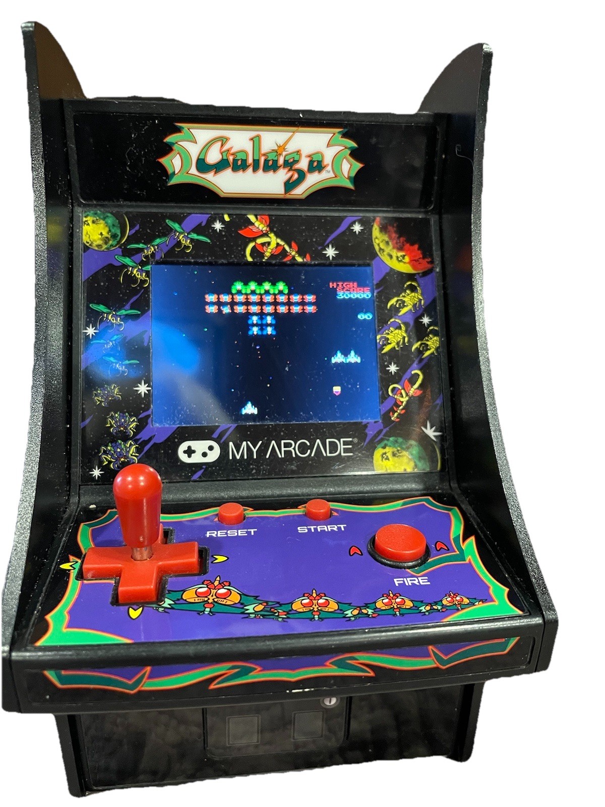 My Arcade Galaga Tabletop Video Arcade Game, Bandai Namco 7”