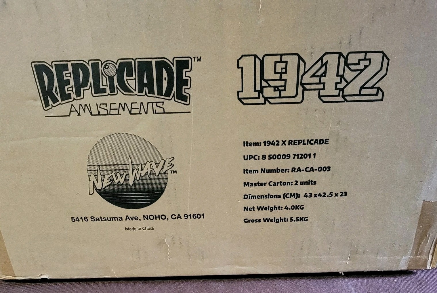 New Wave Toys 1942 Replicade Mini Arcade Bundle W/ Change Machine,Dually UV Pad