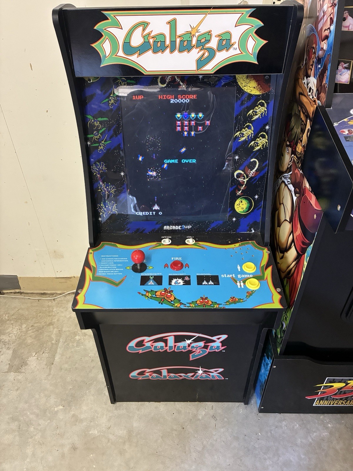 Galaga / Galaxian Retro Arcade Game Machine Stand Up / Arcade1Up 7031