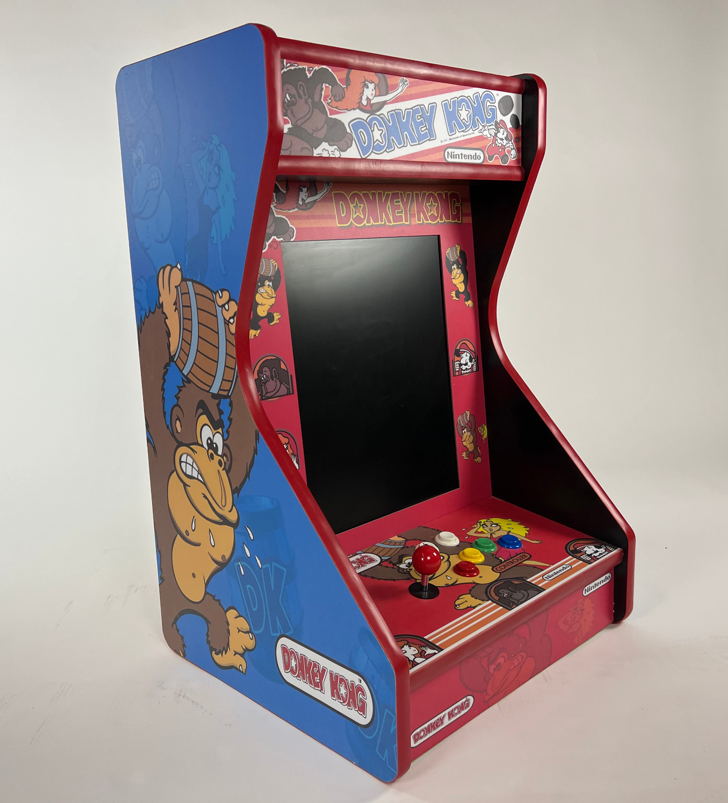 Stand Out with a Stylish Bar Top Arcade: Red Trim and Vertical Display