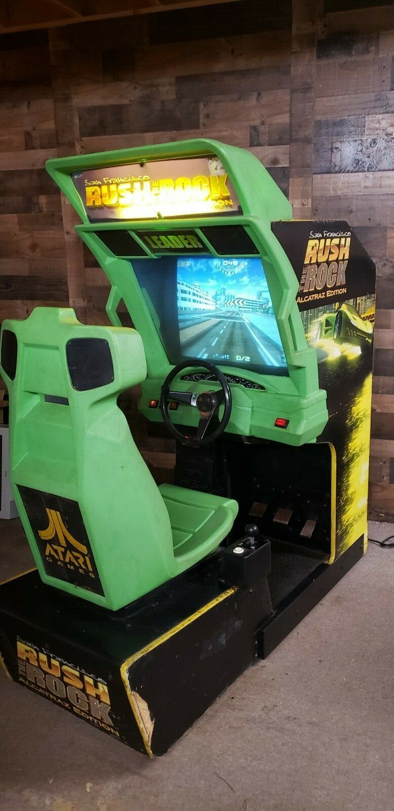 Rush the Rock Sit Down Driver Video Arcade Game, Atlanta, Working (#317)