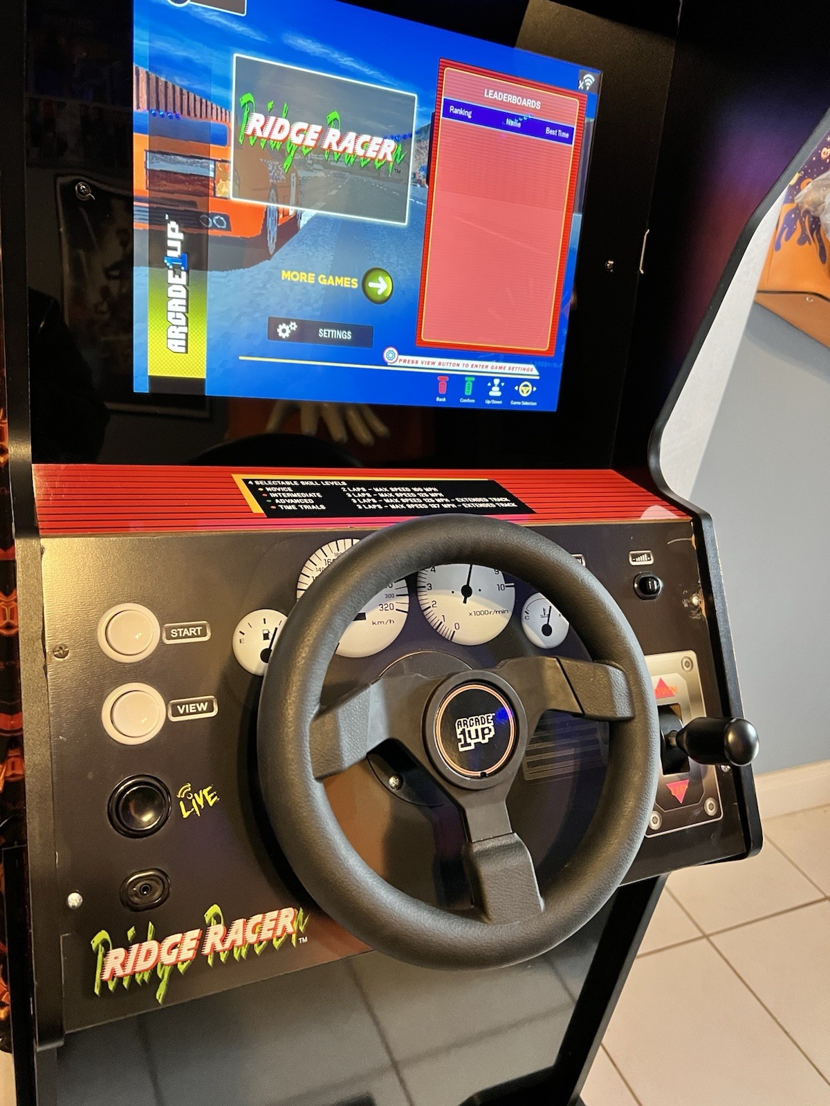 Arcade 1up Ridge Racer 5 in 1 Cabinet With Rumble steering Wheel, Lit & Riser 🔥