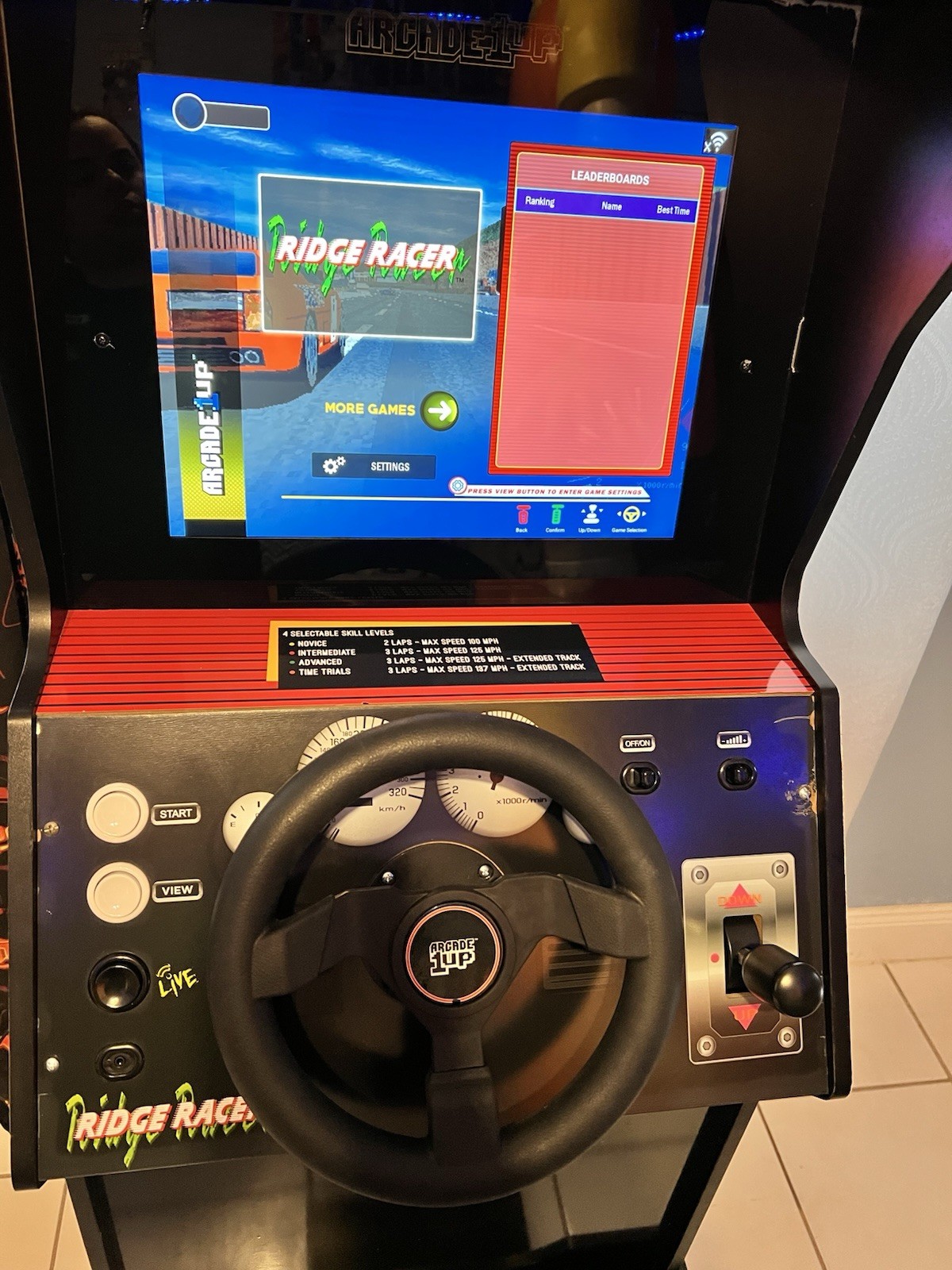 Arcade 1up Ridge Racer 5 in 1 Cabinet With Rumble steering Wheel, Lit & Riser 🔥