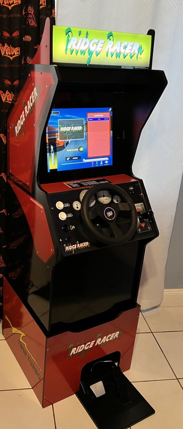 Arcade 1up Ridge Racer 5 in 1 Cabinet With Rumble steering Wheel, Lit & Riser 🔥