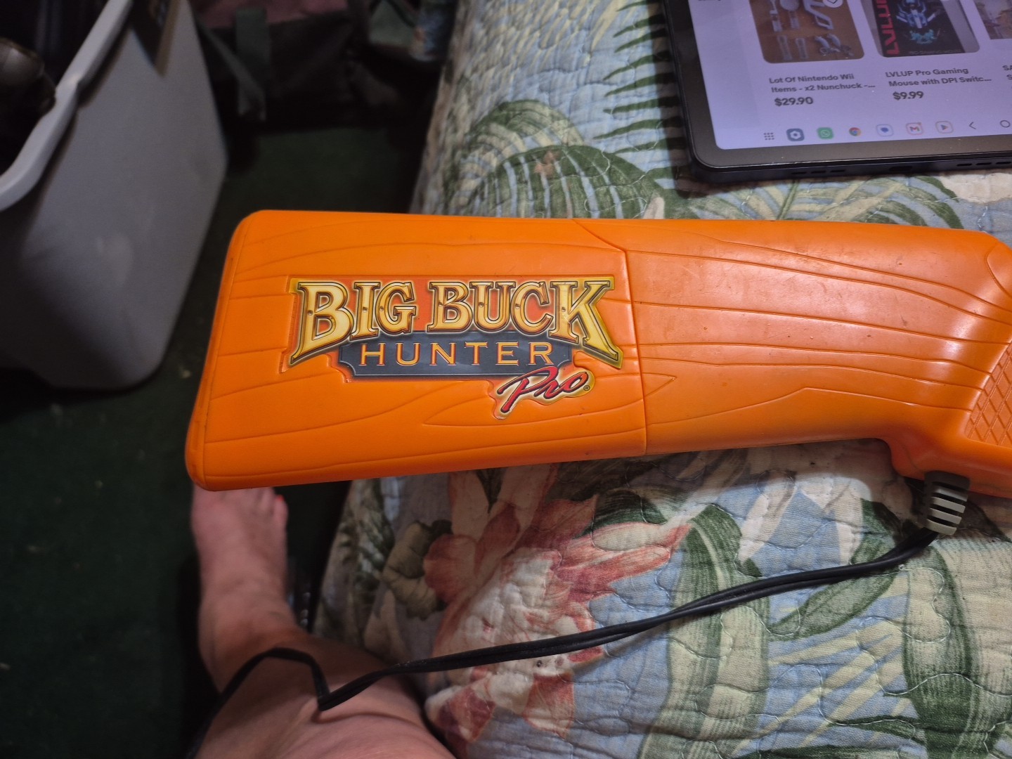 Big Buck HUNTER Pro Arcade TV Video Game Gun Only(No Sensor Orange Plug and play